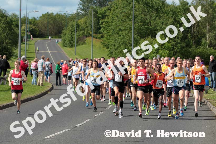 Start of the Newton Aycliffe 10k Road Race..